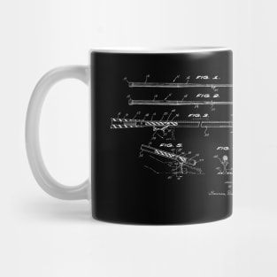 Billiard Cue Vintage Patent Drawing Mug